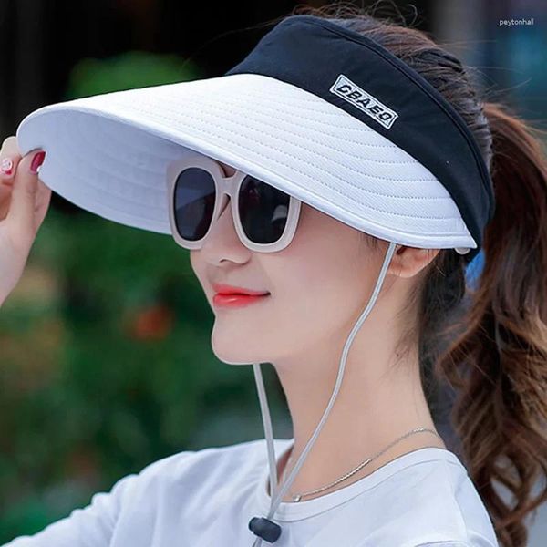 Sombreros de borde anchos mujeres simples solares de verano Sombra