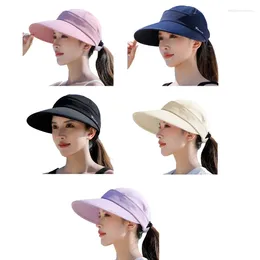 Chapeaux à large bord pare-soleil sportifs femmes crème solaire chapeau haut-de-forme pour la pêche alpinisme protections UV 264E