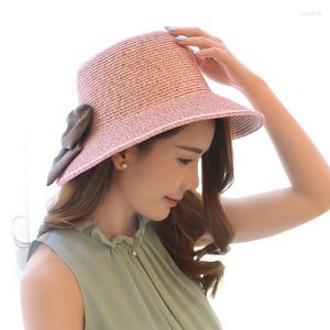 Chapeaux larges chapeaux femmes élégantes chapeau pliable soleil petit voyage pour paille femme élégant chapeau vrouw stro hoed