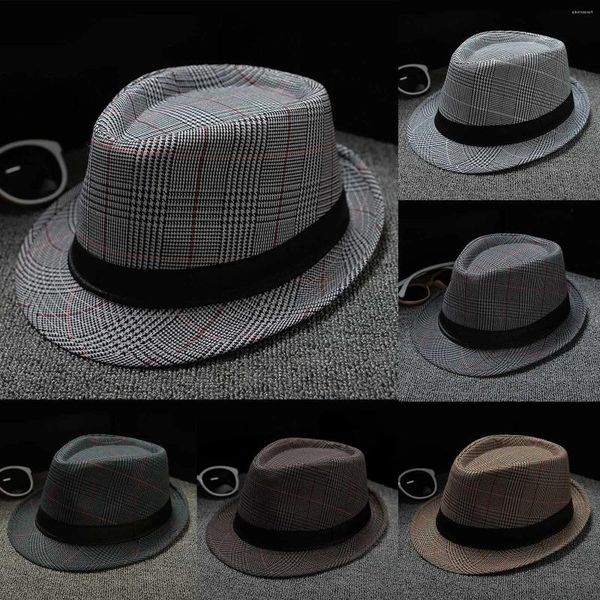 Sombreros de ala ancha cubo de verano para hombres mujeres retro jazz sombrero estampado a rayas británico viaje sol pesca camping salida negocio