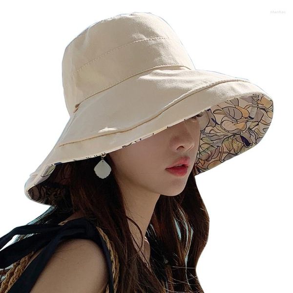 Chapeaux à large bord Chapeau de seau d'été pour filles femmes trajet réversible camping escalade pêche alpinisme amoureux crème solaire