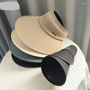 Chapeaux à large bord été pour femmes 2024 mode coréenne protection solaire femme plage seau chapeau visière