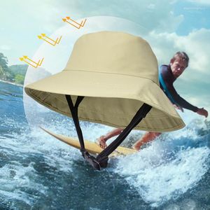 Sombreros de ala ancha Verano Hombres Mujeres Sombrero de cubo Sombra transpirable Impermeable Surf Seaside Sun Secado rápido Cortavientos Montar al aire libre Gorra de playa