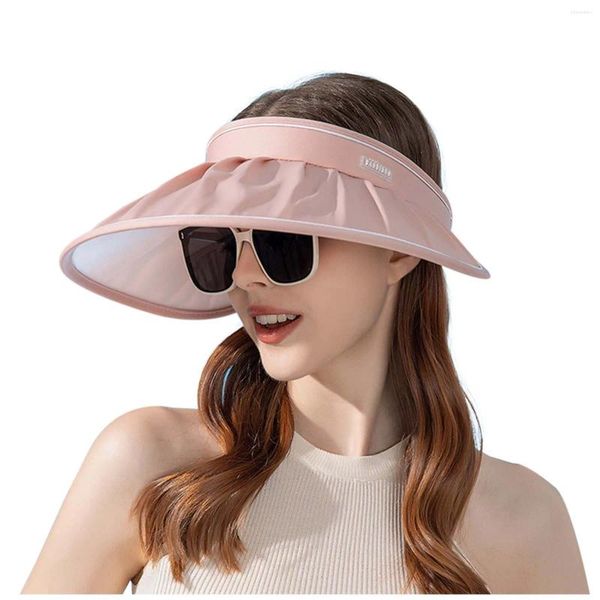 Chapeaux à bord large chapeau de soleil d'été avec grand usure de rue en plein air vide pliable pliable seau de plage pour femmes gorros