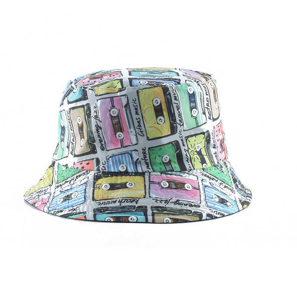 Chapeaux à larges bords Chapeaux de soleil en coton de protection solaire d'été pour femmes unisexe Vintage imprimé seau chapeau réversible pêche Hip Hop casquette hommes chapeau de pêcheur P230311