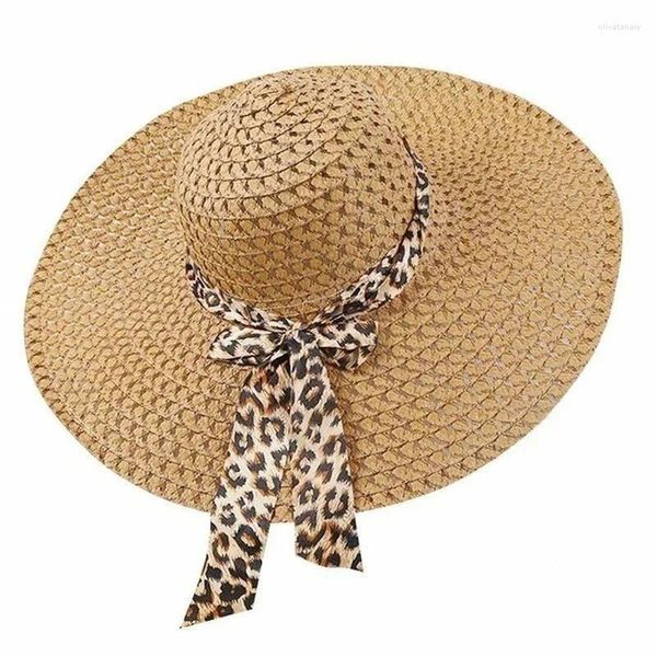 Sombreros de ala ancha verano mujeres simple plegable disquete niña sombrero de paja sol playa UV viaje dama accesorios de moda