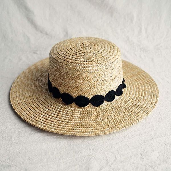 Sombreros de ala ancha, sombrero para el sol para mujer, sombrero de paja, elegante, negro, blanco, encaje, plano, playa, verano