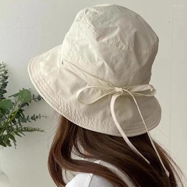 Chapeaux à bord large chapeau de soleil pêcheur d'été clair mince fine corde de vent de vent extérieur bassin