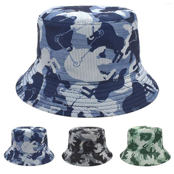 Sombreros de ala ancha Sombrero para el sol Protección del cuello para hombres Pescador impreso Hombres y mujeres Viajes Moda Camuflaje Lavabo Plegable Damas