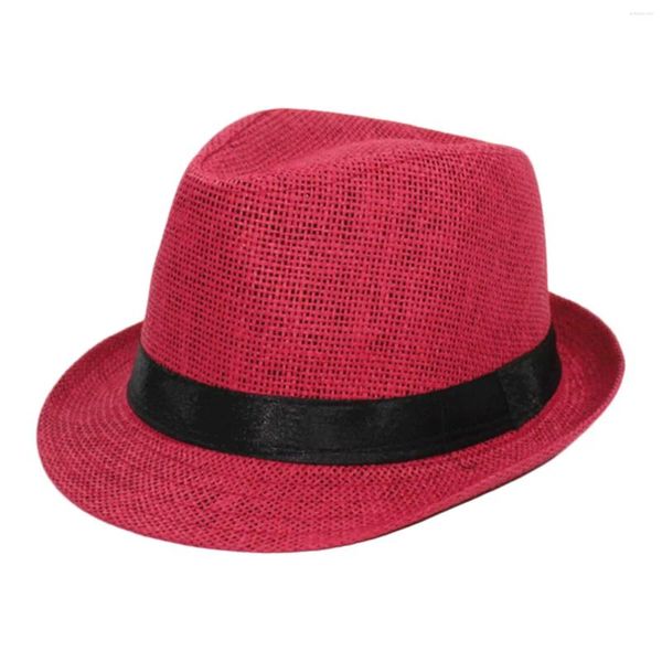 Chapeaux à large bord Chapeau de soleil Paille Élégant Respirant Durable Hommes Femmes Sunhat Beach Top pour la randonnée Vocations Cadeaux Voyages Camping