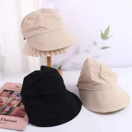 Sombreros de ala ancha Gorra de pico de moda Algodón superior vacío para mujeres Viseras de protección solar de béisbol Estilo coreano Sombrero de pescador Sol