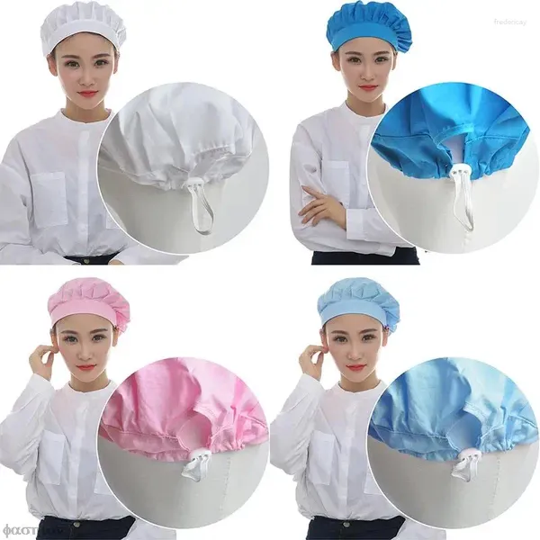 Sombreros de ala ancha Unisex Gorras de malla elástica Hombres Mujeres Taller transpirable Cafe Bar Cocina Restaurante El Panadería Camarero Chef Ropa de trabajo