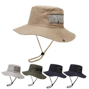 Chapeaux à large bord visière chapeau de soleil respirant Boonie léger extérieur casquette en maille pour voyage pêche protection printemps été