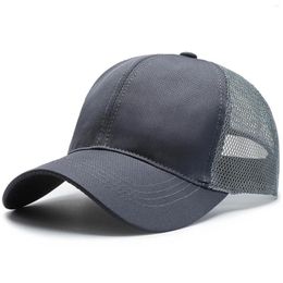 Brede rand hoeden vrouw klassiekers retro trucker cap met verstelbare snapback unisex mannen vrouwen ademende Kapelusz damski lato