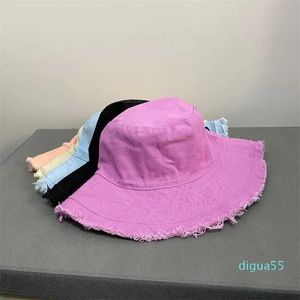 Brede rand hoeden vrouwen emmer hoed cap katoen visser hoeden universitaire zonnebrandcrème