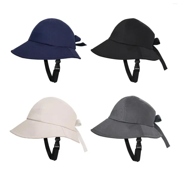 Chapeaux à bord large femmes Fashion Hat à seau avec boucle réglable emballable pliable plissé Bouchage de pêche pour le camping de vacances voyage en plein air