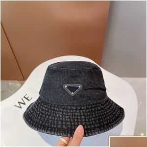 Large Brim Chapeaux Femmes Designer de luxe P Femme lavée et vieillie Cowboy Bucket Hat 22SS Automne Casquette Homme Drop Livraison Mode Accesso Ot2Wk