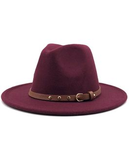 Chapeaux à large bord Femmes Hommes Laine Feutre Gland Jazz Fedora Panama Style Cowboy Trilby Fête Robe Formelle Chapeau Grande Taille Jaune Blanc a96201788