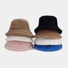 Chapeaux à large bord pour femmes automne et hiver couleur unie chaud H chapeau de pêcheur Lei Feng aubergine avec oreilles