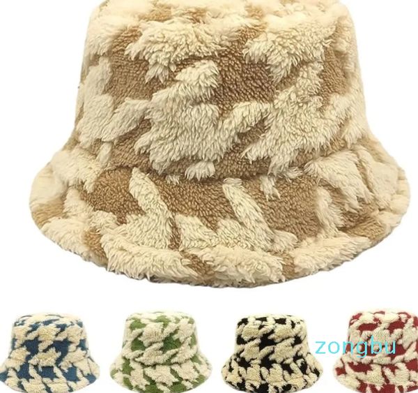 Sombreros de ala ancha para mujer Otoño e invierno Color a juego Cálido Sombrero de pescador esponjoso Lei Feng Fleece Trapper Holder Coche