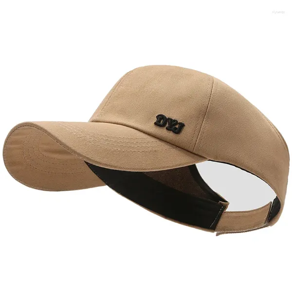 Sombreros de ala ancha Sombrero de sol hueco de color caramelo para mujer Viaje de verano Protector solar Estudiante Abierto Top Béisbol