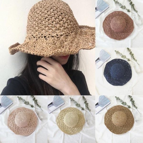 Sombreros de ala ancha Sombrero de sol de playa plegable / empacable ligero para mujer para mujer Moda elegante Desierto Hombres Hombre Verano