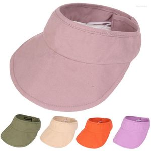 Brede rand hoeden dames draagbare vouwen sunhats casual outdoor zomer stevige kleur caps hatcs0375