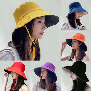 Chapeaux à large bord pour femme Chapeau de soleil Visage Crème solaire Ombrage Été Grande piscine souple