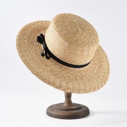 Chapeaux à bord large femmes du chapeau de paille blé 9cm 7cm et 5cm