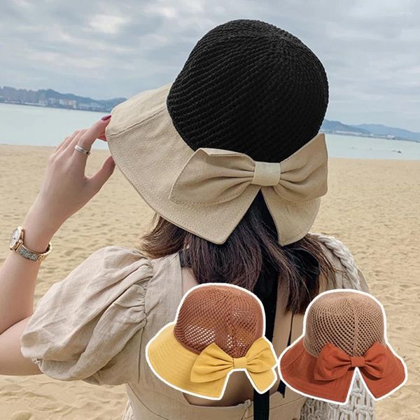 Chaps à bord large femmes Capes de plage d'été confortables Houte-casquettes Cap Girls Paille Paille Simple UV Protection Sun Foldable Travels