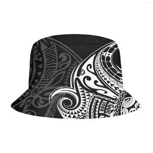 Chapeaux à large bord femmes été seau casquettes personnalisé Double face pêcheur chapeau pliant Logo personnalisé noir blanc impression soleil sortie d'usine