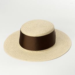 Sombrero de borde ancho x300 hilo de hilo plano con sol sombreado de turismo al aire libre sombreado Panamá jazz para adultos
