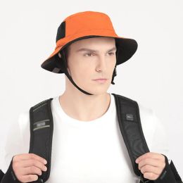 Wide Brim Sun Hat Foldable Hiking Fishing Caps for Men Women UPF50+ Surfing Sunscreen Fisherman Hat Sunshade Traveling Caps