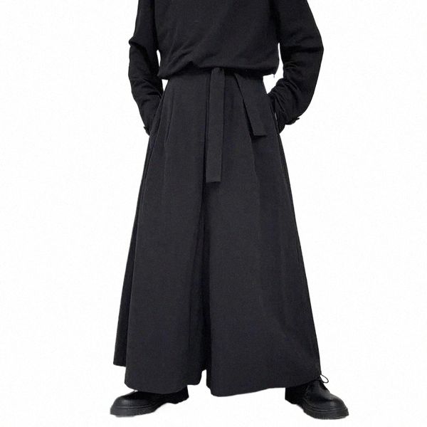 Ancho chino Hanfu Harajuku estilo Hakama Kimo Tang Casual Hombres 2023 Pantalones masculinos Uniformes Hombres Kendo Pantalones Samurai Pantalones g4Av #