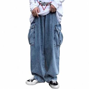 Jeans en denim à jambes larges pour hommes Automne Papa Tendance Étudiant Lâche Pantalon baggy à jambe droite Japonais Lâche Hip Hop 2022 Nouveau v1dl #