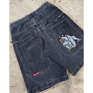 Jeans met wijde pijpen Shorts voor heren Cargo Jeans JNCO Y2K Harajuku Hip Hop Cartoon Grafische Print Gothic Baggy Skinny Fit Jeans Denim Gestapelde Jeans Paarse Jeans 1237