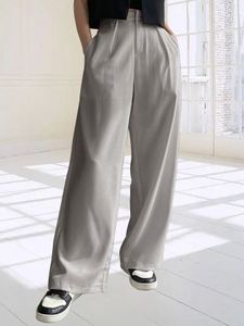 Pantalon de costume à taille haute longue