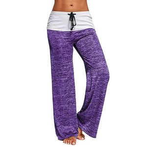 Pantalon de jambe larges ￠ cordon de taille pantalon l￢che pantalon yoga pantalon femmes pantalon pantalon de mode v￪tements et sablonneux