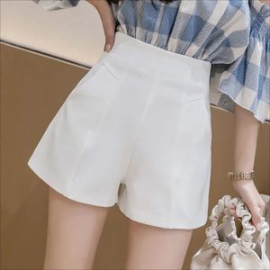 Wide Been Suits Shorts Women High Tailed Solid Korean Fashion Straight Shorts Office Ladies Casual Summer Shorts 240420