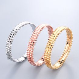 large rose 18K or engrenage argent bracelets bracelets pour femmes ensemble anneau hommes tennis de luxe mode unisexe bijoux créateur bijoux cadeaux de fête Accessoires cerceaux de mariage