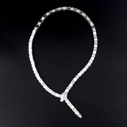 large argent or tour de cou pendentifs longs colliers pour femmes serpent à la mode bijoux de créateurs de luxe fête mère noël cadeaux de mariage filles banquet amoureux boucles d'oreilles