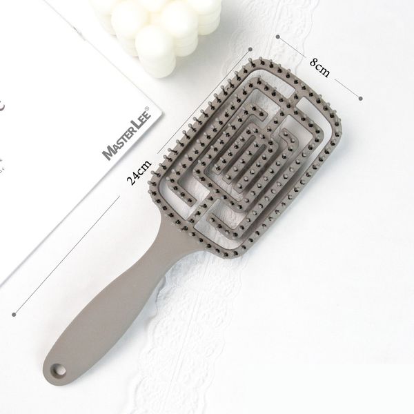 Peines de aire de dientes anchos, cepillos para mujer, peine para masaje del cuero cabelludo, cepillo para el cabello, ahueca hacia fuera el salón de casa, herramienta de masaje de peluquería DIY 2462