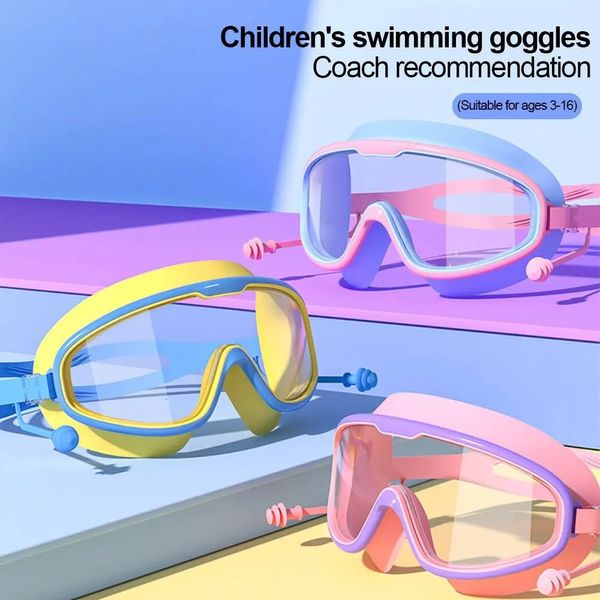 Vision large sans fusion UV Protection anti-brouillard Masque de natation pour les enfants Kid Swim 240409