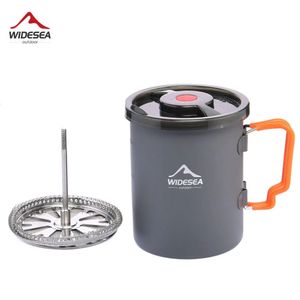 Widesea – cafetière de Camping avec presse française, tasse d'extérieur, ustensiles de cuisine pour randonnée Trekking 240117