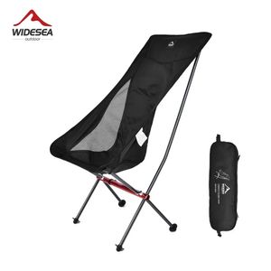 Widesea Camping Vissen Klapstoel Toeristische Strand Chaise Longue Stoel voor Ontspannen Opvouwbare Vrije tijd Reizen Meubilair Picknick 240125