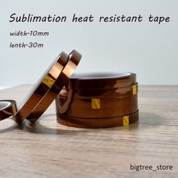 Breedte 10mm Hittebestendige band Warmte Pers Tan Sublimatie Mok Telefoonhoes Adhesive Tapes PI Materiaal