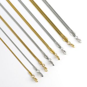 Pulseras de diseño de 2/3/4/5MM de ancho para mujer, cadena de serpiente clásica de tendencia, pulsera de acero inoxidable de Color dorado para hombre, regalo de joyería
