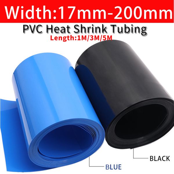 Ancho 25 mm ~ 200 mm 18650 batería labial PVC Packle de tubo de retiro de calor de pvc diámetro 16 - 127 mm envolvente de cable de litio de litio de litio