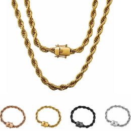 Largeur 8 mm 18/20 / 24 pouces 18k Gold plaqué en acier inoxydable Collier Bracelet Liens