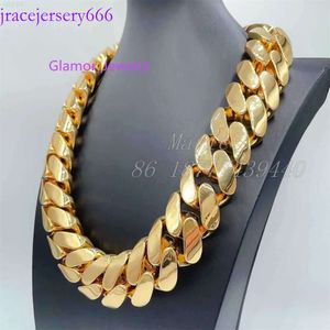 Breedte Brass Gold Custom Big Necklace 30mm Cuban Link Chain